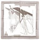 Hermès Carré 90 "CHEVAL DE COURSES" Silk handkerchief in Gray