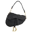 Dior Saddle Classic Bag Canvas Shoulder Bag in Black