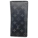 Louis Vuitton Monogram Eclipse Portefeuille Brazza Long Wallet
