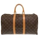 Louis Vuitton Keepall 45 Monogram Brown Boston Bag