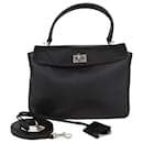 Balenciaga Black Leather Mini Rodeo Top Handle Bag