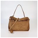 Balenciaga Brown Wax Suede Medium Rodeo Top Handle Bag