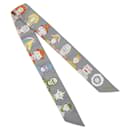 Hermès Gray Dress Code Twilly Silk Scarf