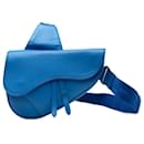 Dior Blue Grained Calfskin Saddle Crossbody