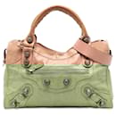 Balenciaga Brown Lambskin Motocross Giant 21 Classic City Satchel