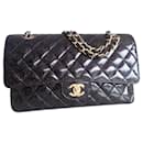 Chanel Classic Black Glitter Bag