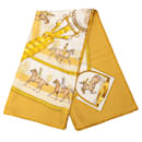 Hermès Brown Les Allures du Cheval Silk Scarf