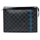 Louis Vuitton Black Damier Graphite Stripe Pochette Voyage MM