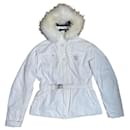 Duvillard x Degre7 Women’s White Ski Jacket. Real Fur Hood 42 FR - Autre Marque