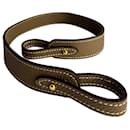 Shoulder Strap Medium Leather Taupe - Autre Marque