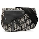 Dior Blue Oblique Canvas Saddle Messenger Bag