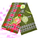 Hermès Red Feux de Route Silk Scarf