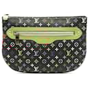 Pochette Plate GM Monograma Multicolorido Preto Louis Vuitton