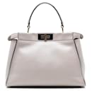 Fendi Brown Medium Leather Peekaboo Iconic Satchel