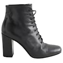 Black leather lace-up boots - Saint Laurent