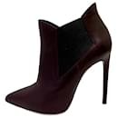 Janis Chelsea stiletto ankle boot in burgundy - Saint Laurent