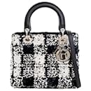 Dior Black Medium Lambskin Sequin Embellished Lady Dior
