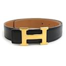 Ceinture en cuir Box Calf Hermès Constance