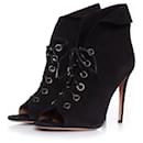 Aquazurra Black suede Eva ankle boots. - Aquazzura