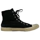 Balenciaga Paris High Top Sneakers in Navy Blue Canvas 
