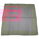Hermes Vintage Silk Pocket Square or Neck Scarf Pink Knots Print - Hermès