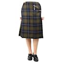 Green tartan pleated kilt - size UK 16 - Autre Marque