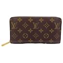 Louis Vuitton Zippy Wallet Brown PVC