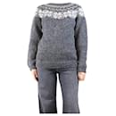 Grey Fairisle jumper - size UK 12 - Autre Marque