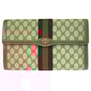 Gucci Vintage GG Supreme Canvas Leather Clutch