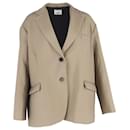 The Frankie Shop Oversized Bea Blazer in Khaki Polyester - Autre Marque