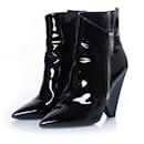 Saint Laurent Black patent leather niki boots