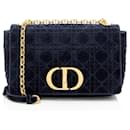 Dior Velvet Cannage Caro Medium Shoulder Bag