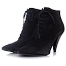 Saint Laurent Suede lace up ankle boots