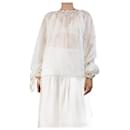 Ivory embroidered blouse - size UK 8 - Autre Marque