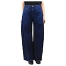 Dark blue wide-leg jeans - size UK 10 - Autre Marque