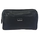 Gucci Leather/GG Canvas Clutch Bag