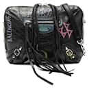 Balenciaga Graffiti Leather Shoulder Bag