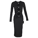 Christopher Esber Orbit Cut-Out Midi Dress in Black Polyester - Autre Marque