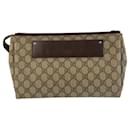 Gucci GG Supreme Canvas Leather Clutch Bag
