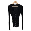 NARACAMICIE Lame Pleats Rib Knit Cardigan - Autre Marque