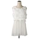 FABIANA FILIPPI Feather Tulle Sleeveless Top - Autre Marque