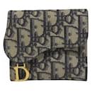 Dior Saddle Lotus Wallet Oblique Jacquard Wallet