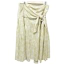 Dries Van Noten Flower Print Silk Long Flare Skirt - Autre Marque