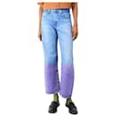 Blue high-rise barrel-leg jeans - size UK 6 - Autre Marque