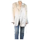 Cream satin oversized blazer - size S - Autre Marque