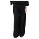 Black pleated wide-leg trousers - size UK 8 - Autre Marque