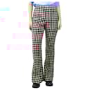 Green and pink tweed kick flare trousers - size UK 12 - Autre Marque