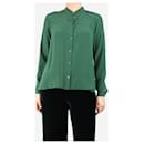 Green silk blouse - size UK 12 - Autre Marque