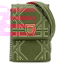 Dior Red Studded Lambskin Vertical Diorama Crossbody