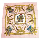 Hermès Pink Grand Uniforme Silk Scarf